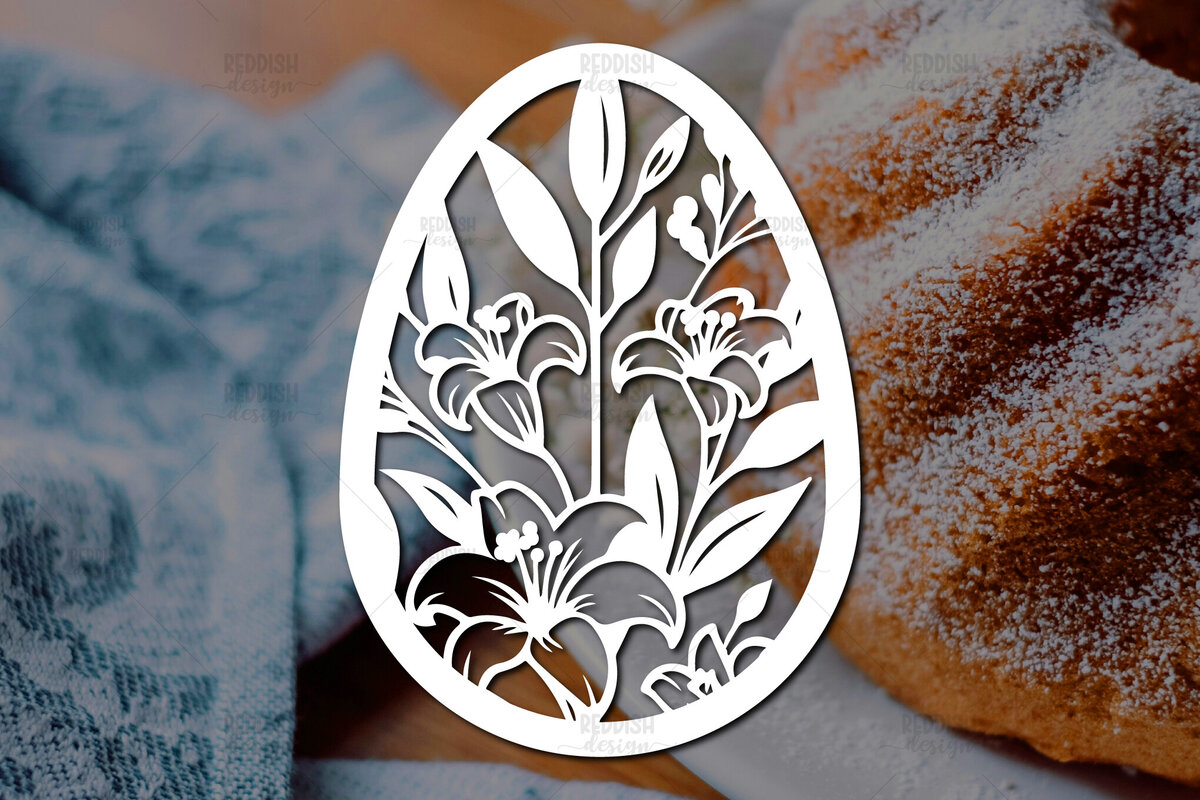 Intra απο ξύλο plywood  Χρώμα wenge 3mm-4mm πάχος - Πασχαλινό αυγό I Σχέδιο κοπής χαρτιού Δίασταση 15x15 cm INTRAFABR-102598375