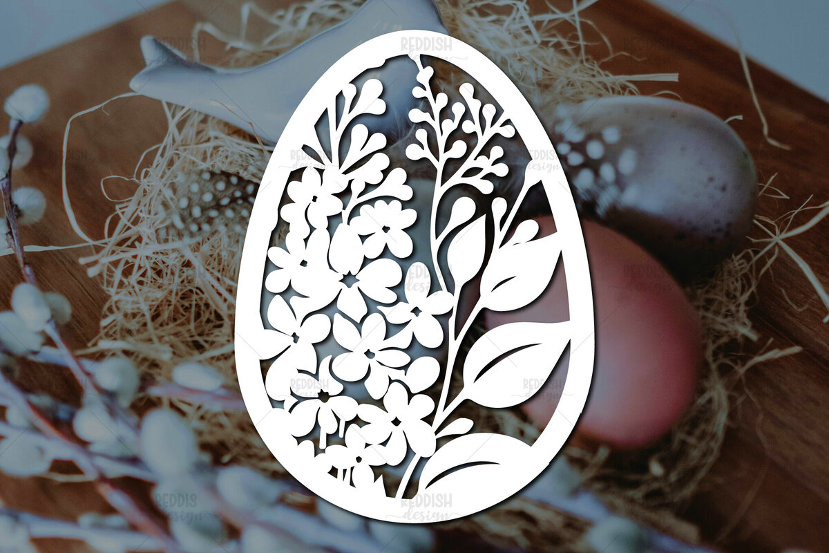 Intra απο ξύλο plywood  Χρώμα wenge 3mm-4mm πάχος - Πασχαλινό αυγό I Σχέδιο κοπής χαρτιού Δίασταση 15x15 cm INTRAFABR-120768242