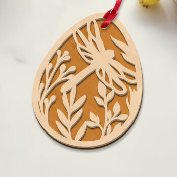 Intra απο ξύλο plywood Χρώμα wenge 3mm-4mm πάχος - Πρότυπο λιβελλούλης ετικέτας πασχαλινών αυγών Δίασταση 3x4 cm INTRAFABR-120899044 - Image 1