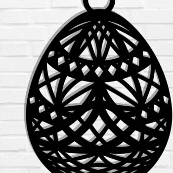 Intra απο ξύλο plywood Χρώμα wenge 3mm-4mm πάχος - με λέιζερ τοίχου για το Πασχαλινό Αυγό Δίασταση 40x50 cm INTRAFABR-123101140 - Image 1