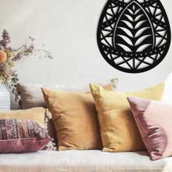 Intra απο ξύλο plywood  Χρώμα wenge 3mm-4mm πάχος - Πασχαλινό αυγό διακόσμηση τοίχου με λέιζερ Δίασταση 40x50 cm INTRAFABR-123101145 - Image 2