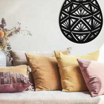 Intra απο ξύλο plywood Χρώμα wenge 3mm-4mm πάχος - Πασχαλινό αυγό διακόσμηση τοίχου με λέιζερ Δίασταση 40x50 cm INTRAFABR-123101166 - Image 2