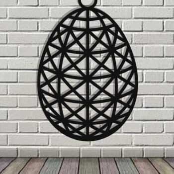 Intra απο ξύλο plywood  Χρώμα wenge 3mm-4mm πάχος - Πασχαλινό αυγό διακόσμηση τοίχου με λέιζερ Δίασταση 40x50 cm INTRAFABR-123101174 - Image 3