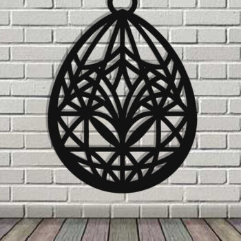 Intra απο ξύλο plywood  Χρώμα wenge 3mm-4mm πάχος - Πασχαλινό αυγό διακόσμηση τοίχου με λέιζερ Δίασταση 40x50 cm INTRAFABR-123101179 - Image 3