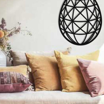 Intra απο ξύλο plywood  Χρώμα wenge 3mm-4mm πάχος - Πασχαλινό αυγό διακόσμηση τοίχου με λέιζερ Δίασταση 40x50 cm INTRAFABR-123261714 - Image 2