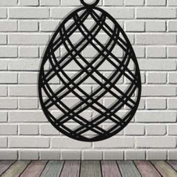 Intra απο ξύλο plywood  Χρώμα wenge 3mm-4mm πάχος - Πασχαλινό αυγό διακόσμηση τοίχου με λέιζερ Δίασταση 40x50 cm INTRAFABR-123261705 - Image 3