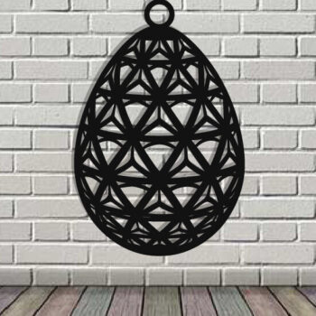 Intra απο ξύλο plywood  Χρώμα wenge 3mm-4mm πάχος - Πασχαλινό αυγό διακόσμηση τοίχου με λέιζερ Δίασταση 40x50 cm INTRAFABR-123101130 - Image 3