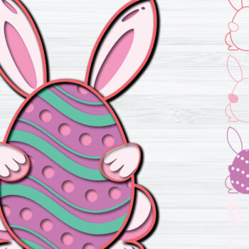 Intra απο ξύλο plywood Χρώμα wenge 3mm-4mm πάχος - 3d Paper Cut Πασχαλινά αυγά Δίασταση 1200x1200 cm INTRAFABR-100816128 - Image 1