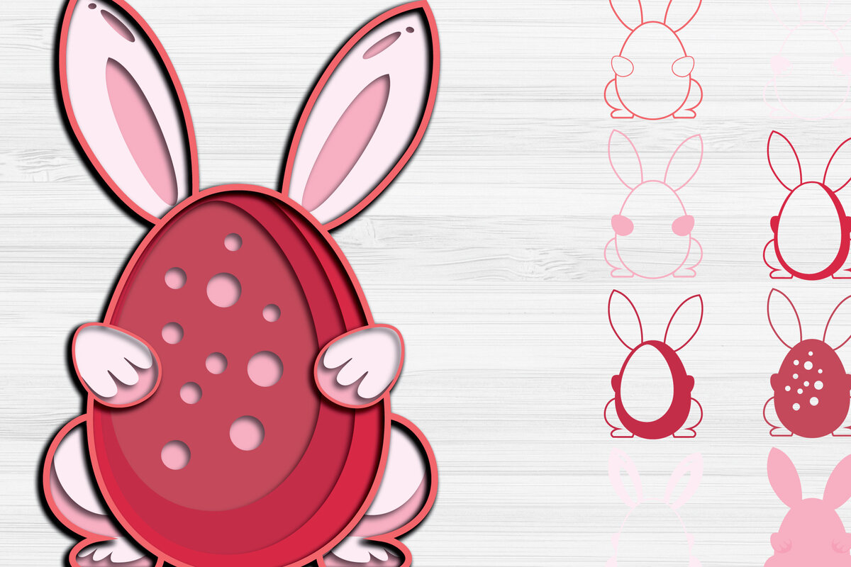 Intra απο ξύλο plywood  Χρώμα wenge 3mm-4mm πάχος - 3d Paper Cut Πασχαλινά αυγά Δίασταση 1200x1200 cm INTRAFABR-100811341