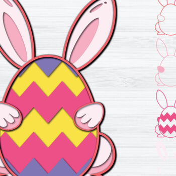 Intra απο ξύλο plywood  Χρώμα wenge 3mm-4mm πάχος - 3d Paper Cut Πασχαλινά αυγά Δίασταση 1200x1200 cm INTRAFABR-75156071 - Image 1