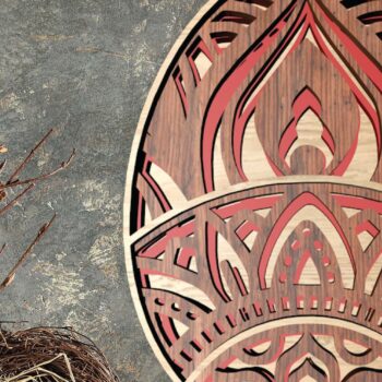 Intra απο ξύλο plywood  Χρώμα wenge 3mm-4mm πάχος - Πασχαλινά αυγά Δίασταση 30x20 cm INTRAFABR-84665716 - Image 3