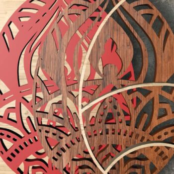 Intra απο ξύλο plywood  Χρώμα wenge 3mm-4mm πάχος - Πασχαλινά αυγά Δίασταση 30x20 cm INTRAFABR-84665716 - Image 5