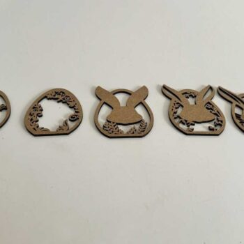 Intra απο ξύλο plywood  Χρώμα wenge 3mm-4mm πάχος - Πρότυπα με στρώσεις πασχαλινών αυγών Δίασταση 3x4 cm INTRAFABR-77823454 - Image 7