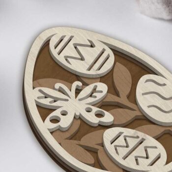 Intra απο ξύλο plywood  Χρώμα wenge 3mm-4mm πάχος - Δέσμη Πασχαλινών Αυγών, Πολυεπίπεδη διακόσμηση Δίασταση 2x7 cm INTRAFABR-77823460 - Image 2