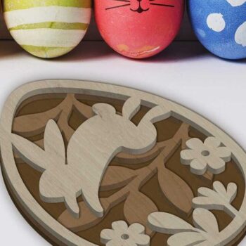 Intra απο ξύλο plywood  Χρώμα wenge 3mm-4mm πάχος - Δέσμη Πασχαλινών Αυγών, Πολυεπίπεδη διακόσμηση Δίασταση 2x7 cm INTRAFABR-77823460 - Image 3