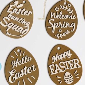 Intra απο ξύλο plywood  Χρώμα wenge 3mm-4mm πάχος - Δέσμη Πασχαλινών Αυγών, Διακόσμηση πολλαπλών στρώσεων Δίασταση 3x4 cm INTRAFABR-77823472