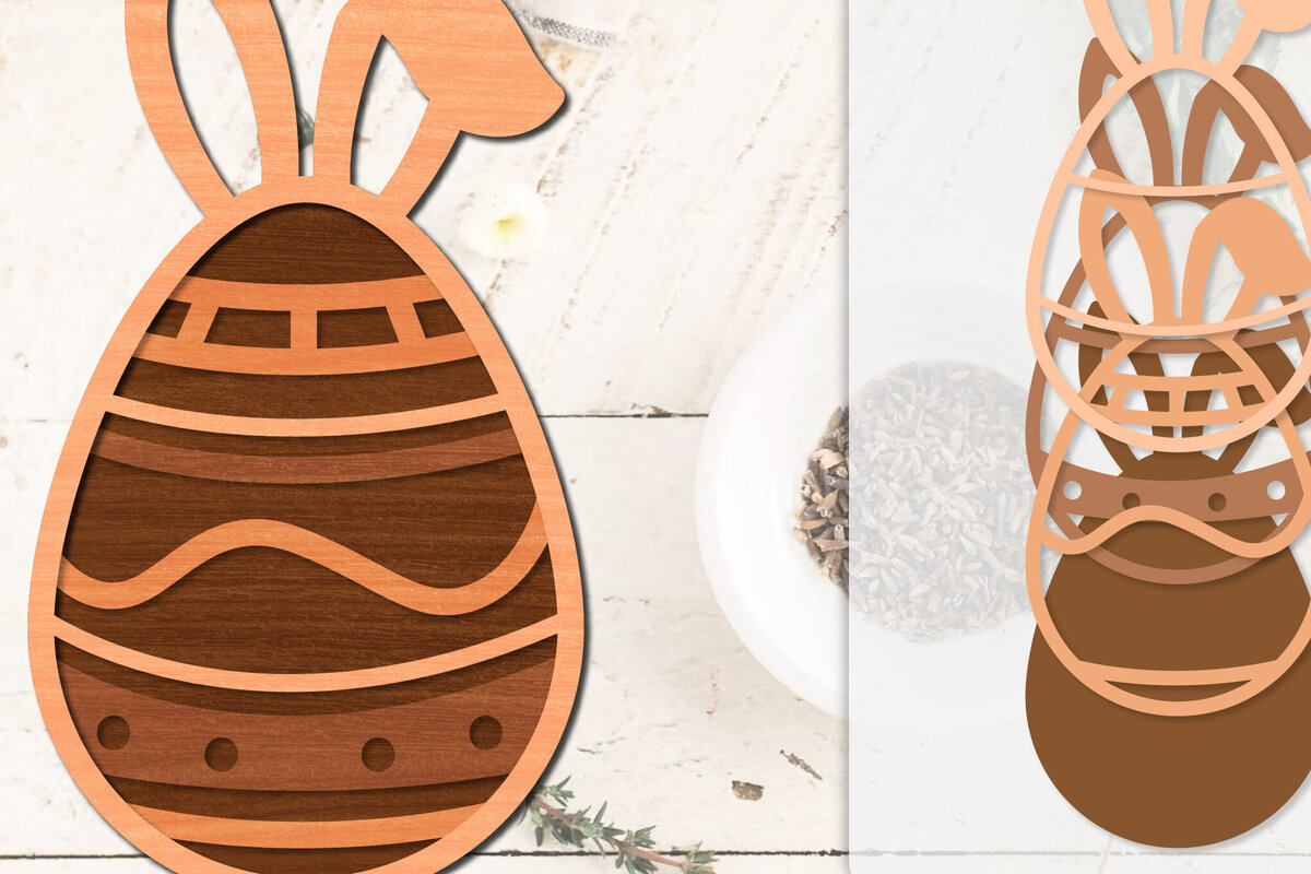 Intra απο ξύλο plywood  Χρώμα wenge 3mm-4mm πάχος - Πασχαλινά αυγά με λέιζερ Δίασταση 20x20 cm INTRAFABR-77823414