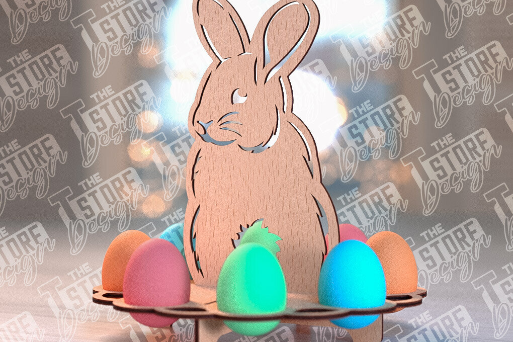 Intra απο ξύλο plywood  Χρώμα wenge 3mm-4mm πάχος - Πάσχα Αυγά Στάση | Αυγά Stand Κόψτε με λέιζερ Δίασταση 15x15 cm INTRAFABR-91886669