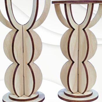 Intra απο ξύλο plywood  Χρώμα wenge 3mm-4mm πάχος - Πρότυπα βάσης πασχαλινών αυγών Δίασταση 107x58 cm INTRAFABR-91886682 - Image 3