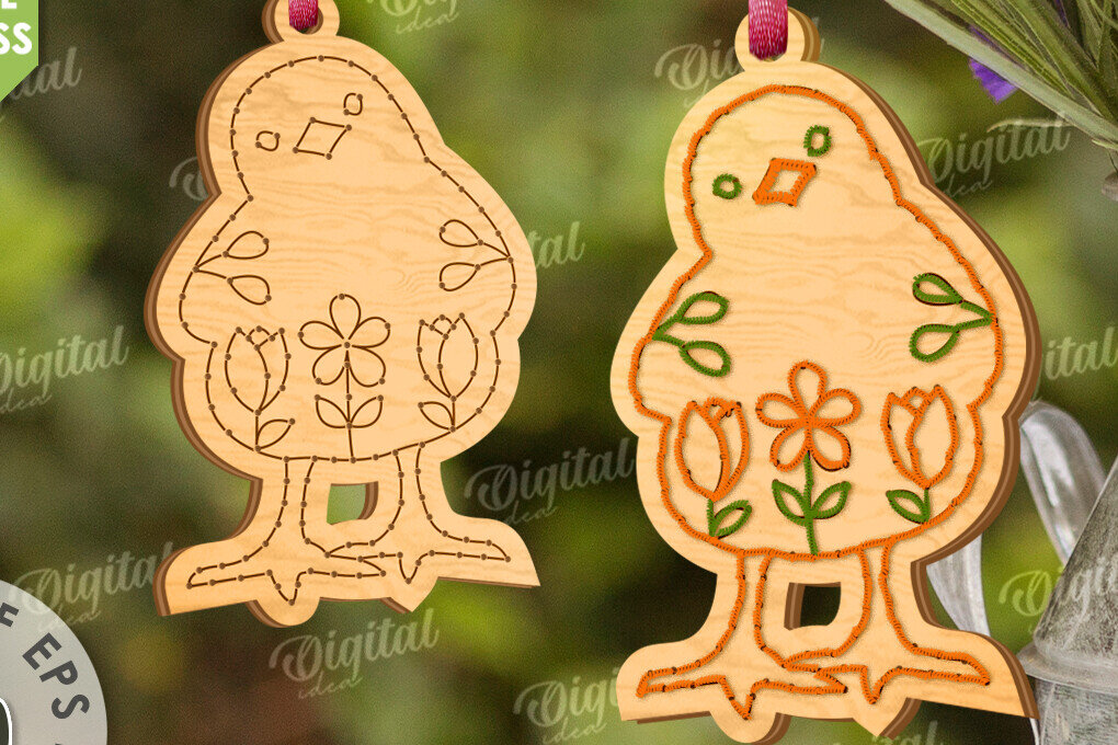 Intra απο ξύλο plywood  Χρώμα wenge 3mm-4mm πάχος - Πασχαλινά κενά κεντήματα με λέιζερ Δίασταση 15x15 cm INTRAFABR-41325080