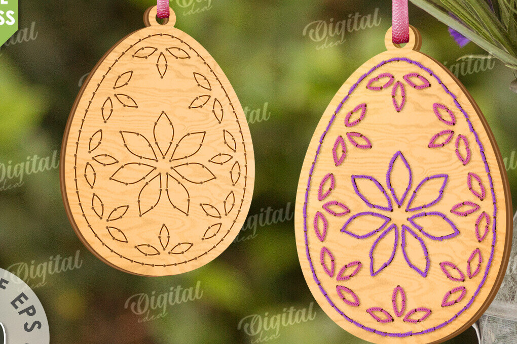 Intra απο ξύλο plywood  Χρώμα wenge 3mm-4mm πάχος - Πασχαλινά κενά κεντήματα με λέιζερ Δίασταση 15x15 cm INTRAFABR-41325143