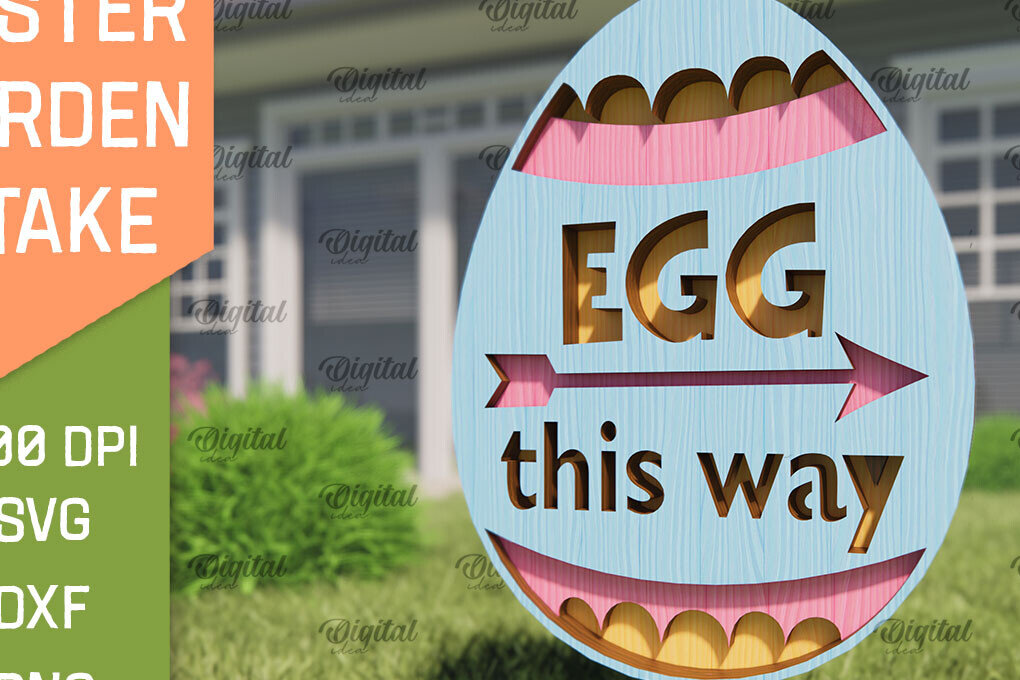 Intra απο ξύλο plywood  Χρώμα wenge 3mm-4mm πάχος - Πασχαλινό πάσσαλο Κήπο με λέιζερ. Αυγό Δίασταση 15x15 cm INTRAFABR-93086759