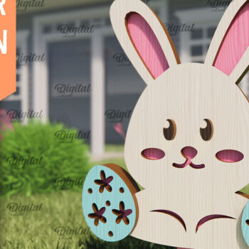 Intra απο ξύλο plywood  Χρώμα wenge 3mm-4mm πάχος - Πασχαλινό πάσσαλο LaserCut. Μπάνι Δίασταση 15x15 cm INTRAFABR-104668470 - Image 1