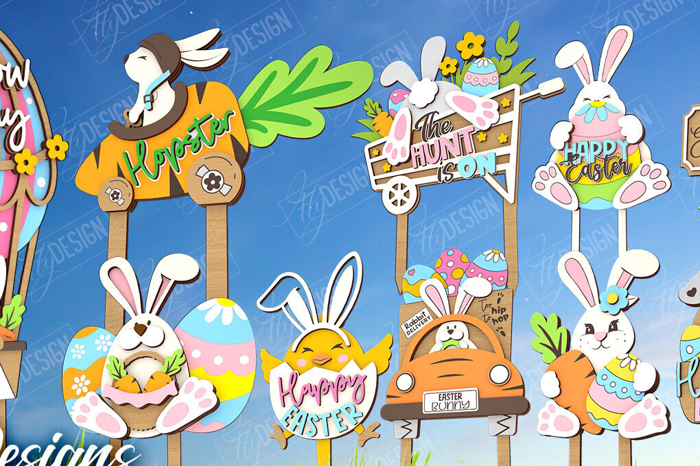 Intra απο ξύλο plywood  Χρώμα wenge 3mm-4mm πάχος - Πακέτο Πασχαλινών Κήπου | Πάσσαλος γκαζόν Δίασταση 15x15 cm INTRAFABR-109267342