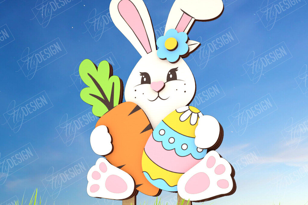 Intra απο ξύλο plywood  Χρώμα wenge 3mm-4mm πάχος - Πασχαλιές στον κήπο του Πάσχα | Διακόσμηση Κήπου Δίασταση 15x15 cm INTRAFABR-111082070