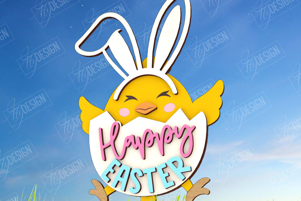 Intra απο ξύλο plywood  Χρώμα wenge 3mm-4mm πάχος - Πασχαλιές στον κήπο του Πάσχα | Διακόσμηση Κήπου Δίασταση 15x15 cm INTRAFABR-115441309