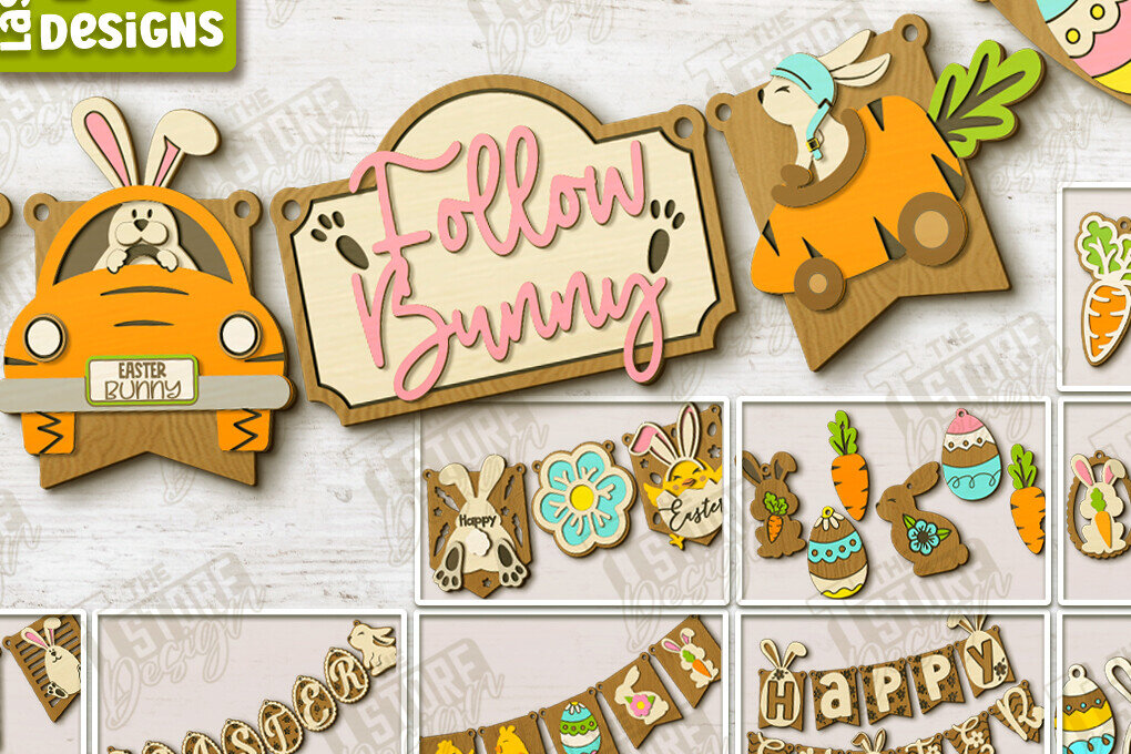 Intra απο ξύλο plywood  Χρώμα wenge 3mm-4mm πάχος - Πασχαλινή γιρλάντα | Πασχαλινό πανό Δίασταση 15x15 cm INTRAFABR-115488291