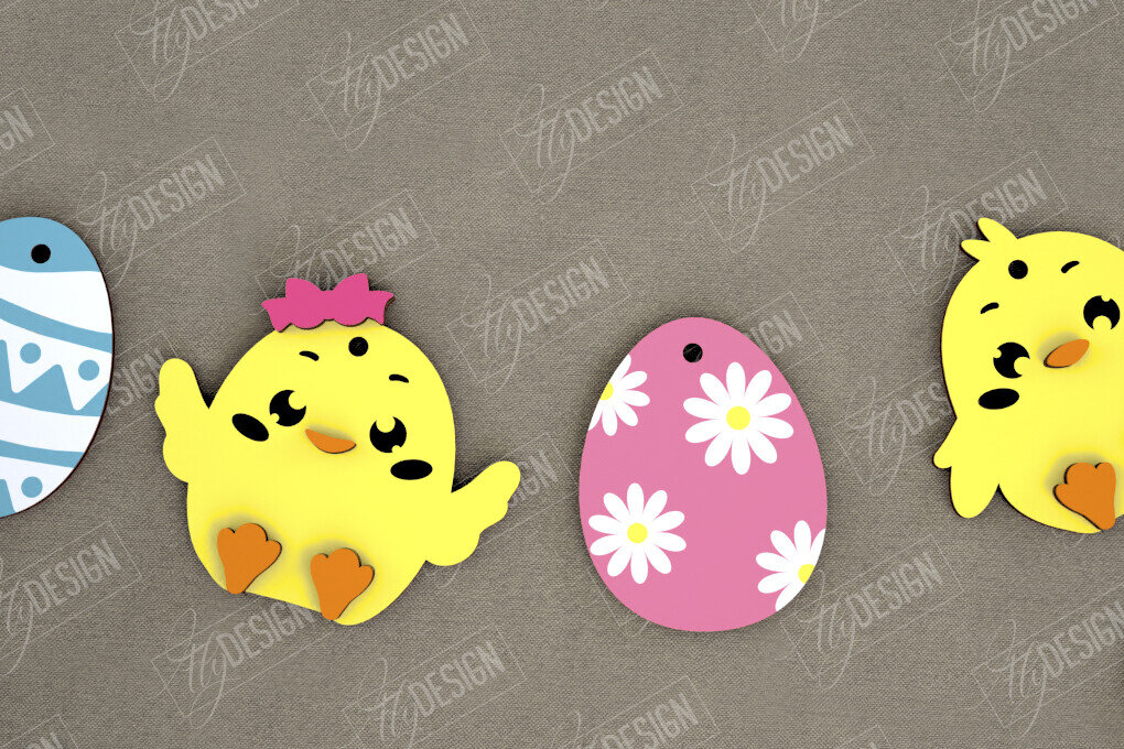 Intra απο ξύλο plywood  Χρώμα wenge 3mm-4mm πάχος - Πασχαλινή γιρλάντα | Πασχαλινό Πανό | CNC Δίασταση 15x15 cm INTRAFABR-111536057