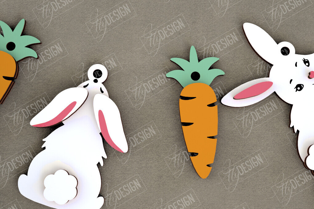 Intra απο ξύλο plywood  Χρώμα wenge 3mm-4mm πάχος - Πασχαλινή γιρλάντα | Πασχαλινό Πανό | CNC Δίασταση 15x15 cm INTRAFABR-111536075