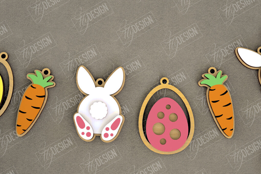 Intra απο ξύλο plywood  Χρώμα wenge 3mm-4mm πάχος - Πασχαλινή γιρλάντα | Πασχαλινό Πανό | Αργία Δίασταση 15x15 cm INTRAFABR-111536093