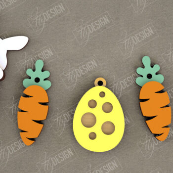 Intra απο ξύλο plywood Χρώμα wenge 3mm-4mm πάχος - Πασχαλινή γιρλάντα | Πασχαλινό Πανό | Αργία Δίασταση 15x15 cm INTRAFABR-111536096 - Image 1