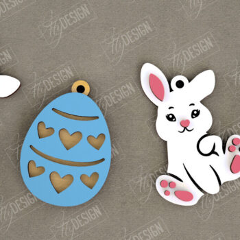 Intra απο ξύλο plywood Χρώμα wenge 3mm-4mm πάχος - Πασχαλινή γιρλάντα | Πασχαλινό Πανό | Αργία Δίασταση 15x15 cm INTRAFABR-111536043 - Image 1