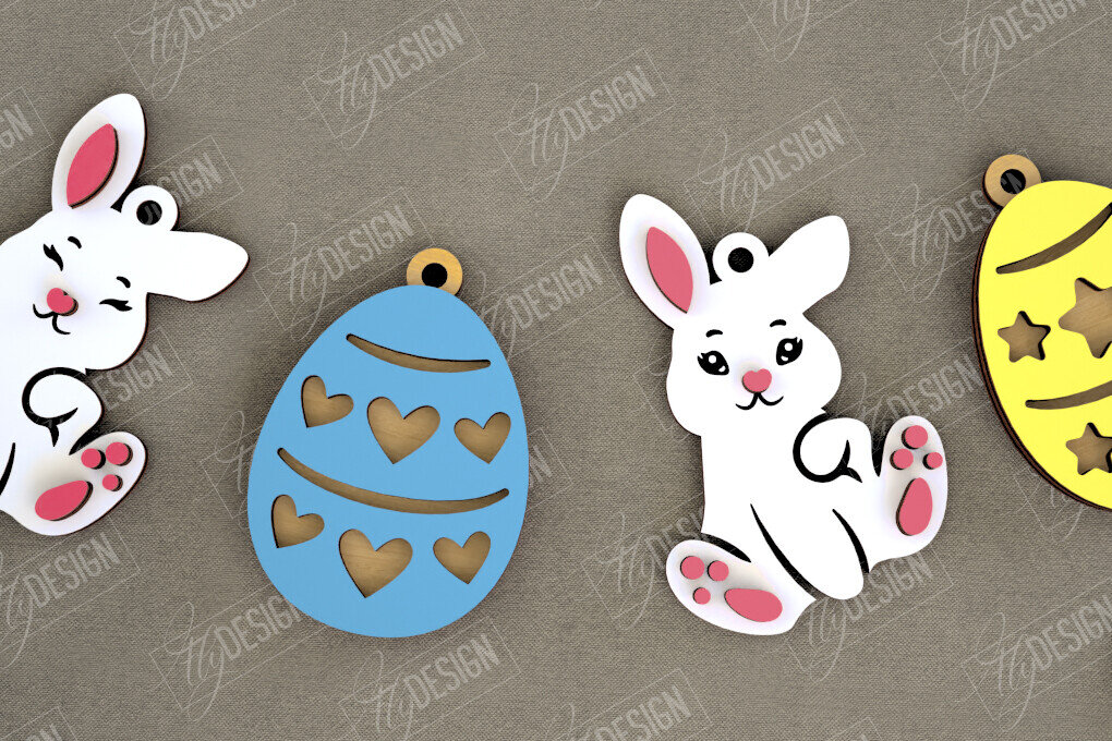 Intra απο ξύλο plywood  Χρώμα wenge 3mm-4mm πάχος - Πασχαλινή γιρλάντα | Πασχαλινό Πανό | Αργία Δίασταση 15x15 cm INTRAFABR-111536043