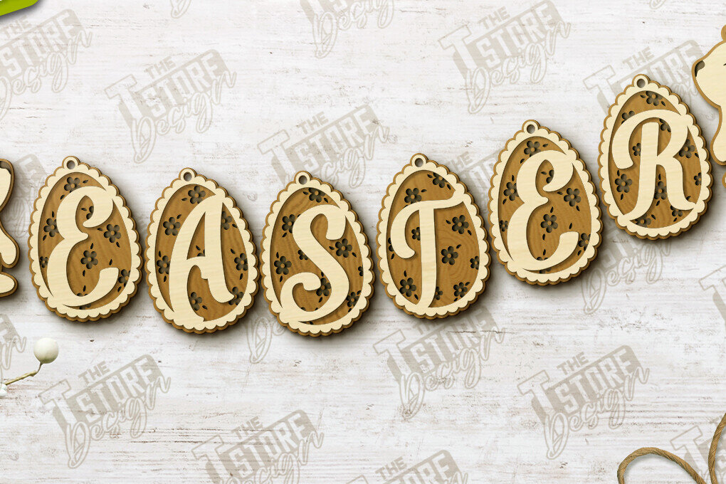 Intra απο ξύλο plywood  Χρώμα wenge 3mm-4mm πάχος - Πασχαλινή γιρλάντα | Πασχαλινό Πανό | Διακοπές Δίασταση 15x15 cm INTRAFABR-69697105