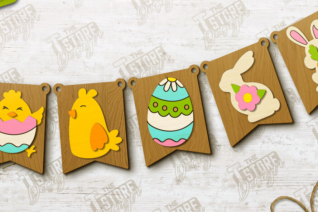 Intra απο ξύλο plywood  Χρώμα wenge 3mm-4mm πάχος - Πασχαλινή γιρλάντα | Πασχαλινό Πανό | Διακοπές Δίασταση 15x15 cm INTRAFABR-69697095