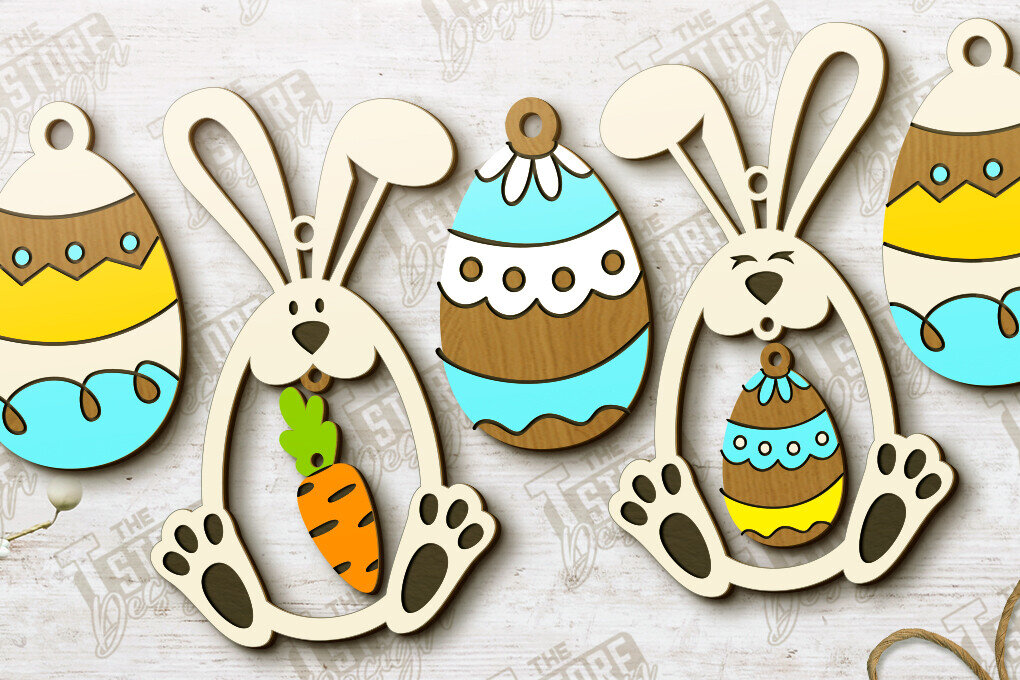 Intra απο ξύλο plywood  Χρώμα wenge 3mm-4mm πάχος - Πασχαλινή γιρλάντα | Πασχαλινό Πανό | Διακοπές Δίασταση 15x15 cm INTRAFABR-39280359