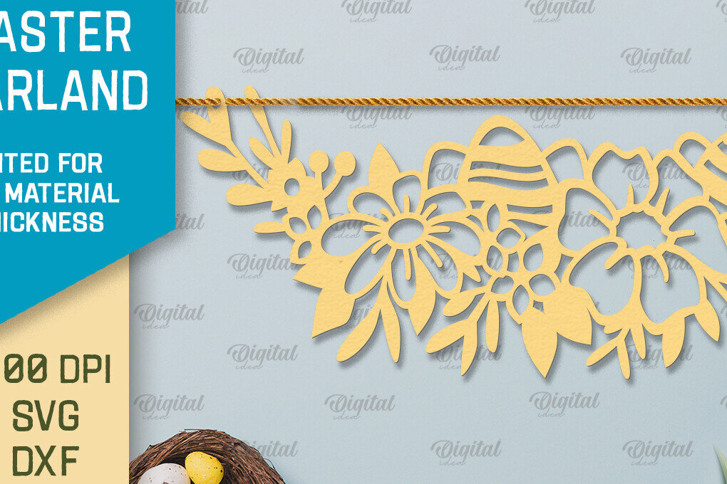 Intra απο ξύλο plywood  Χρώμα wenge 3mm-4mm πάχος - Πασχαλινή γιρλάντα. Πασχαλινό ντεκόρ Χαρτί κοπής Δίασταση 15x15 cm INTRAFABR-89193956