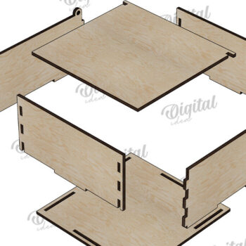 Intra απο ξύλο plywood  Χρώμα wenge 3mm-4mm πάχος - Πασχαλινά κουτιά δώρου Πακέτο κοπής με λέιζερ Δίασταση 15x15 cm INTRAFABR-115904259 - Image 3