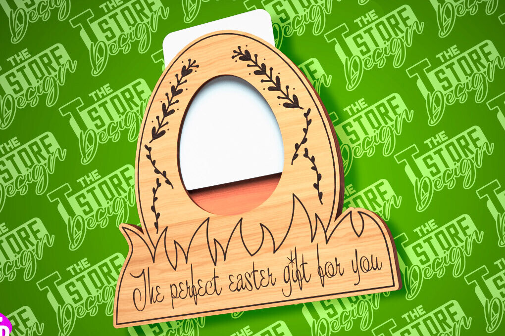 Intra απο ξύλο plywood  Χρώμα wenge 3mm-4mm πάχος - Θήκη Πασχαλινής Δωροκάρτας | CNC Δίασταση 15x15 cm INTRAFABR-118754172