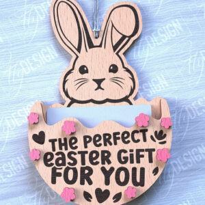 Intra απο ξύλο plywood  Χρώμα wenge 3mm-4mm πάχος - Θήκη Πασχαλινής Δωροκάρτας | CNC Δίασταση 15x15 cm INTRAFABR-98847597