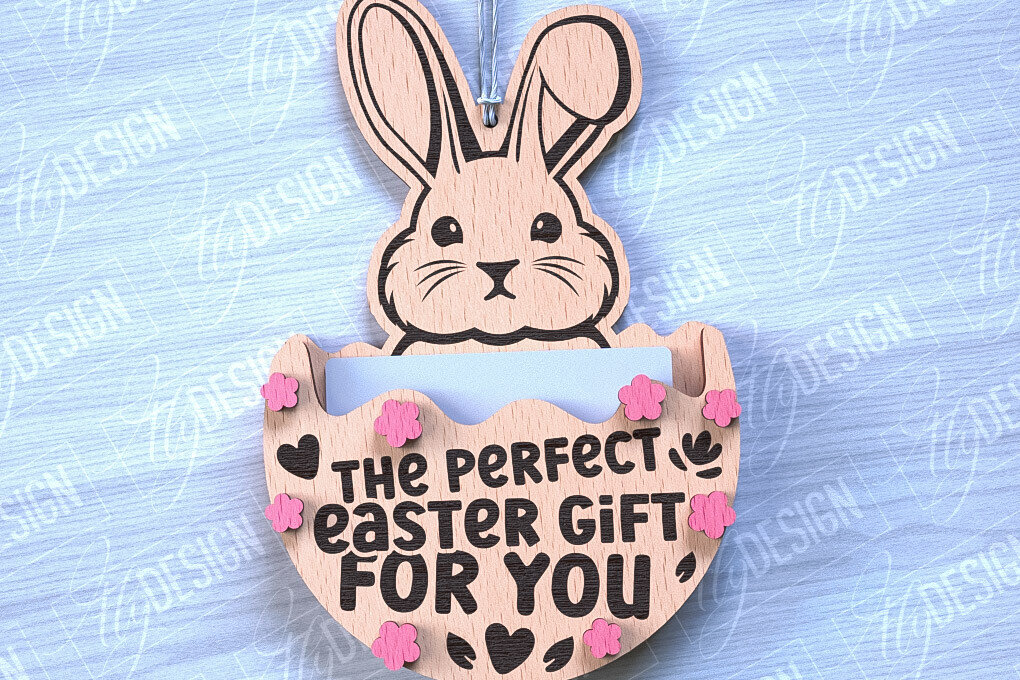 Intra απο ξύλο plywood  Χρώμα wenge 3mm-4mm πάχος - Θήκη Πασχαλινής Δωροκάρτας | CNC Δίασταση 15x15 cm INTRAFABR-98847597