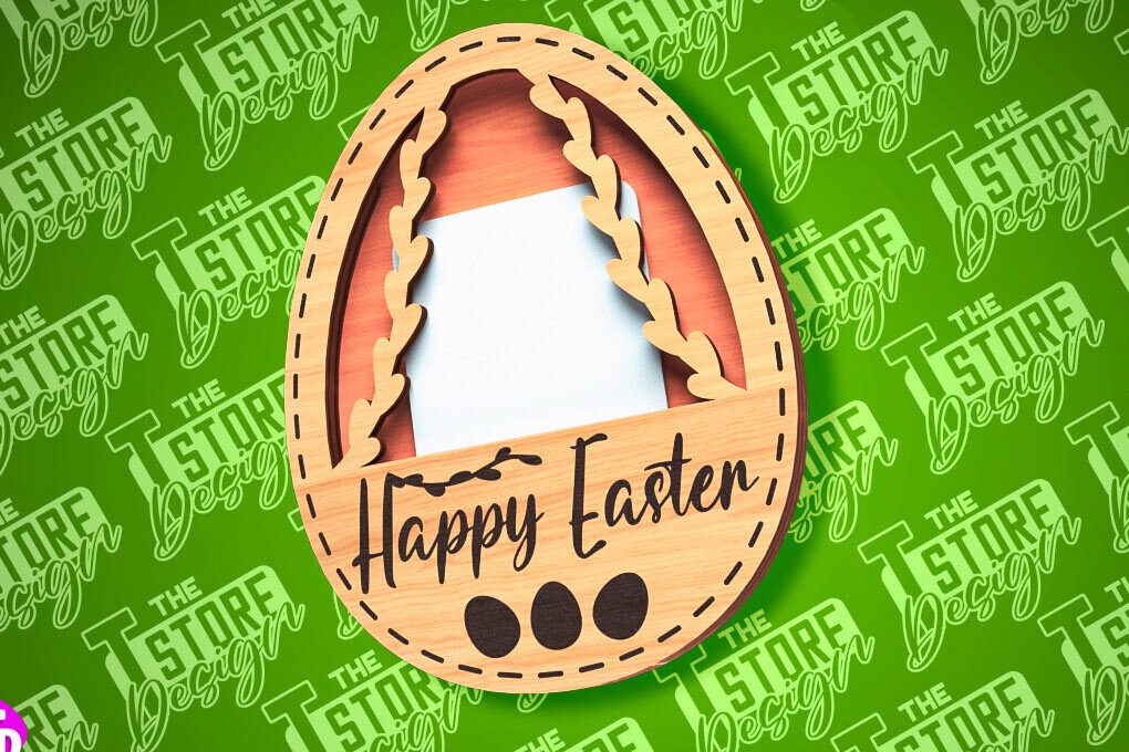 Intra απο ξύλο plywood  Χρώμα wenge 3mm-4mm πάχος - Θήκη Πασχαλινής Δωροκάρτας | CNC Δίασταση 15x15 cm INTRAFABR-118347781