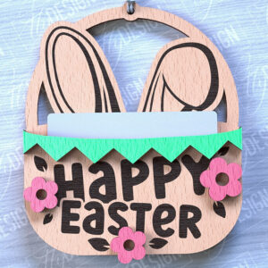 Intra απο ξύλο plywood  Χρώμα wenge 3mm-4mm πάχος - Θήκη Πασχαλινής Δωροκάρτας | CNC Δίασταση 15x15 cm INTRAFABR-118351958