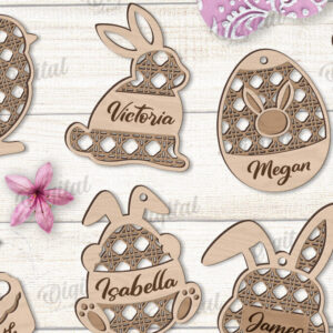 Intra απο ξύλο plywood  Χρώμα wenge 3mm-4mm πάχος - Ετικέτες δώρου Πάσχα Πακέτο κοπής με λέιζερ Δίασταση 15x15 cm INTRAFABR-117359868