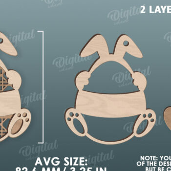 Intra απο ξύλο plywood  Χρώμα wenge 3mm-4mm πάχος - Ετικέτες δώρου Πάσχα Πακέτο κοπής με λέιζερ Δίασταση 15x15 cm INTRAFABR-117359868 - Image 7