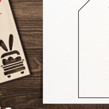 Intra απο ξύλο plywood  Χρώμα wenge 3mm-4mm πάχος - Ετικέτες δώρου Πάσχα Πακέτο Δίασταση 15x15 cm INTRAFABR-118137778 - Image 4